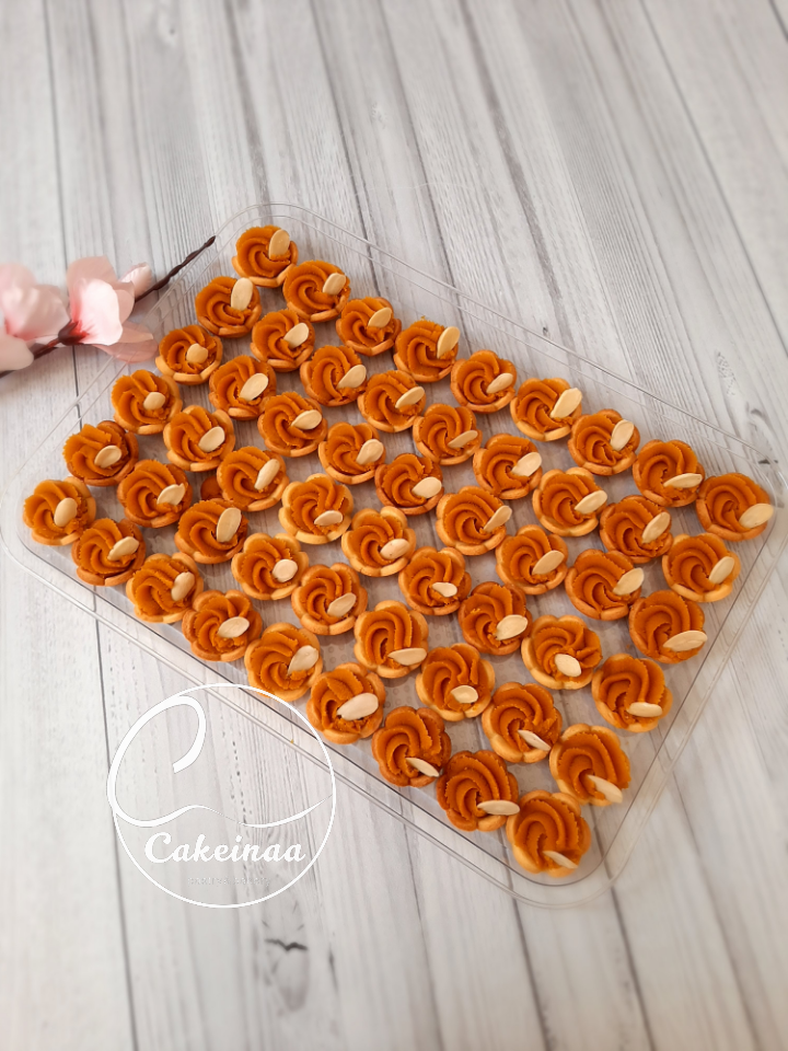 سینی تارت تکنفره حلوای زعفرانی